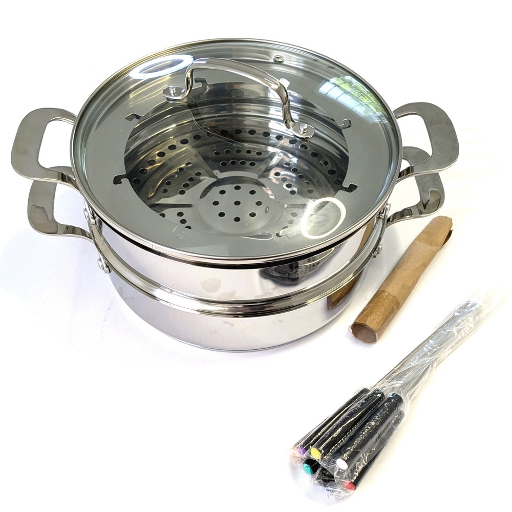 Nuwave Precision Induction 3.5 QT Stainless Steel Pot 32003 Steamer & Fondue Set